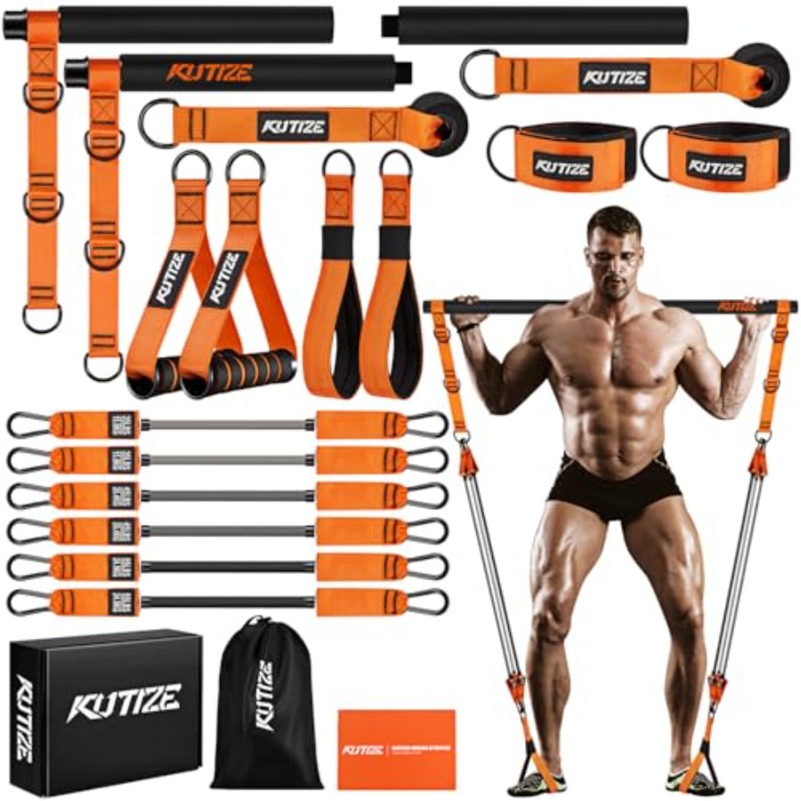 Pilates & Yoga Wohlfühlen Forchheim - Pilates Bar Kit with Resistance Bands,