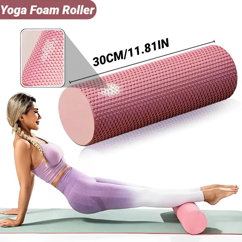 Pilates Yoga Home Workout - Hexagonal EVA Foam Yoga Roller, 9.5cm