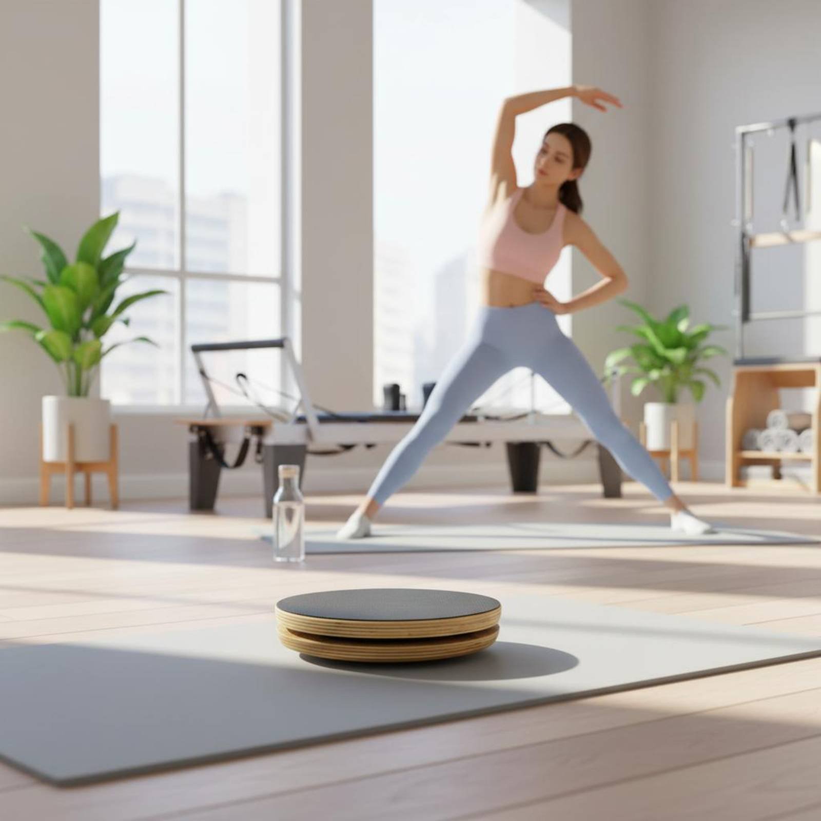 Pilates & Yoga Wohlfühlen Forchheim - 2 Pieces Wooden Pilates Disc Solid