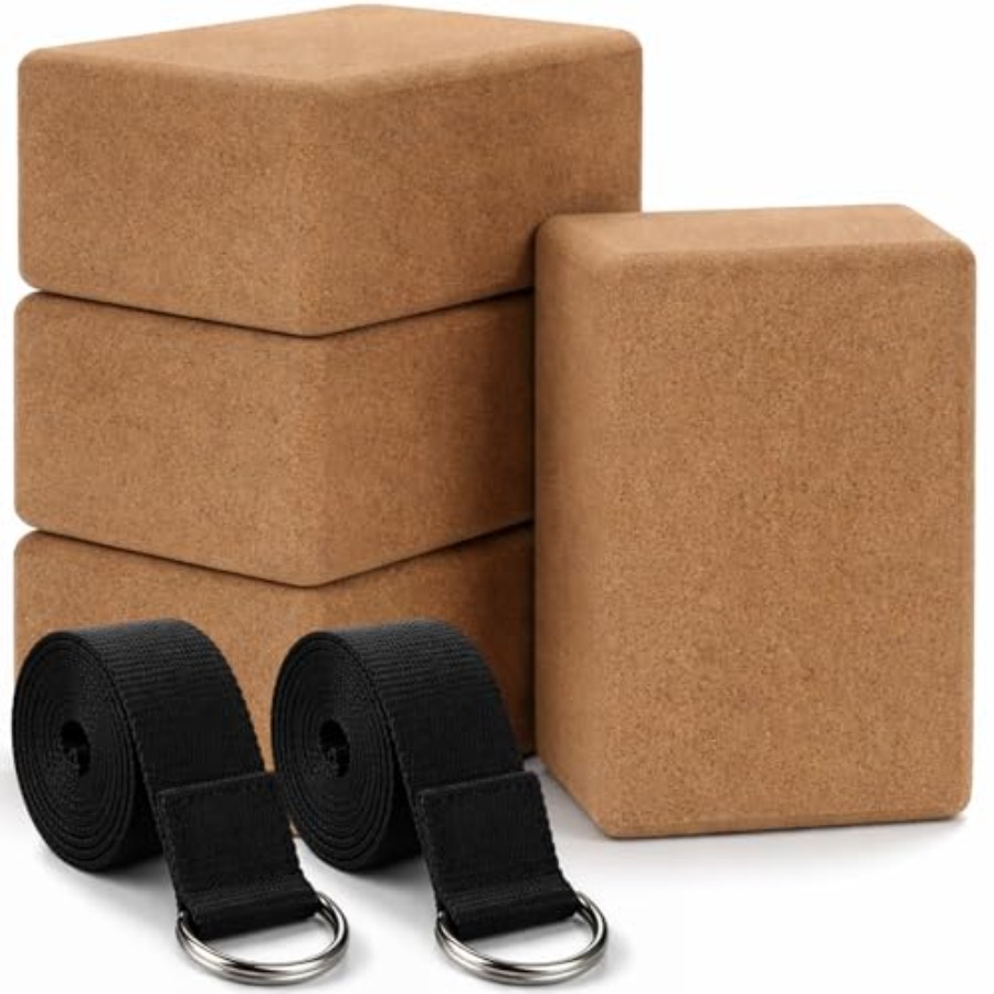 6 Pcs Cork Yoga Blocks with St - Yoga Block Cork incelemesi ve fiyatı