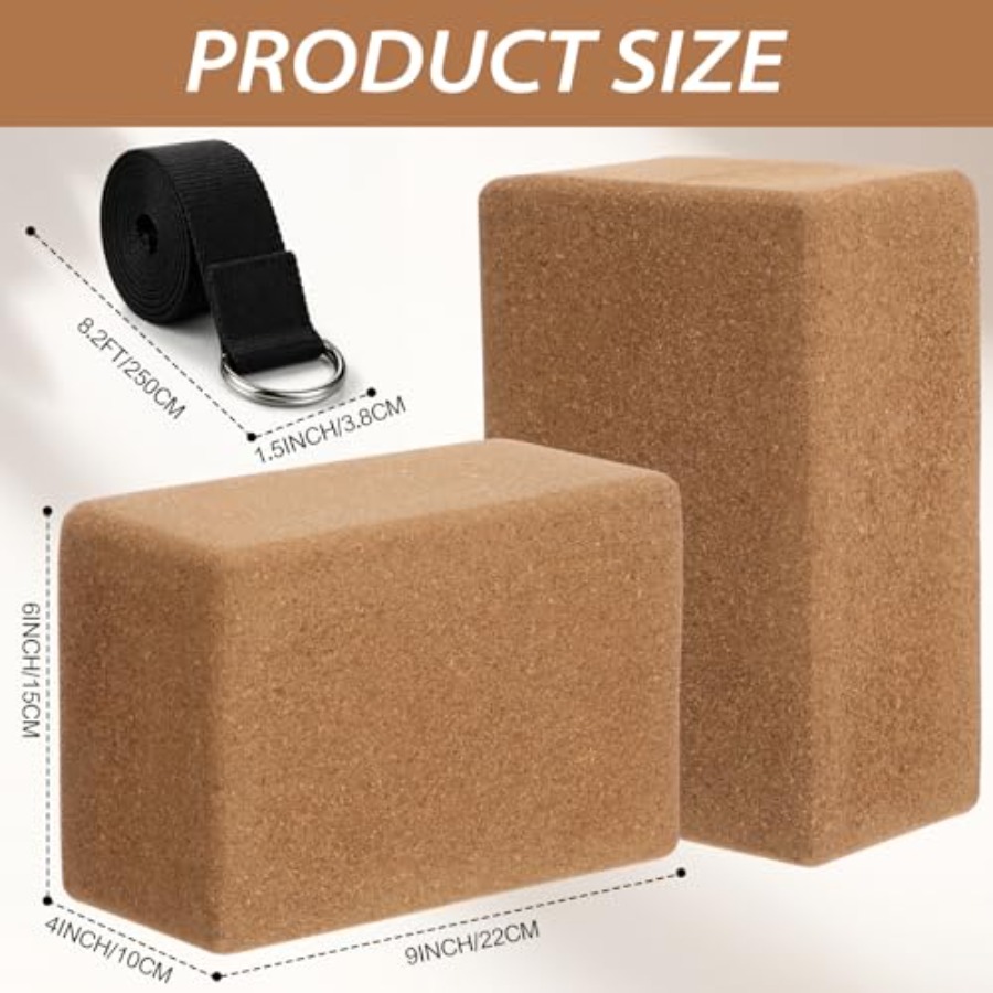 6 Pcs Cork Yoga Blocks with St - Yoga Block Cork incelemesi ve fiyatı