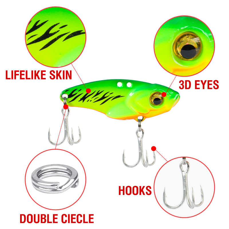6PCS Metal VIB Lure 5g 7g 10g  - Balance Board Wobble incelemesi ve fiyatı