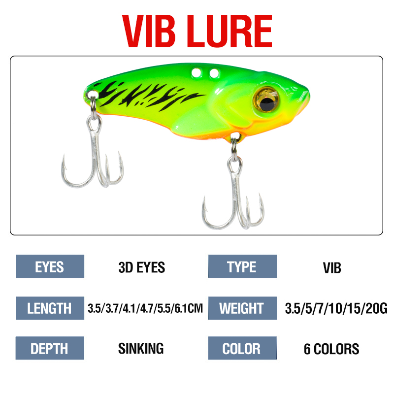 6PCS Metal VIB Lure 5g 7g 10g  - Balance Board Wobble incelemesi ve fiyatı