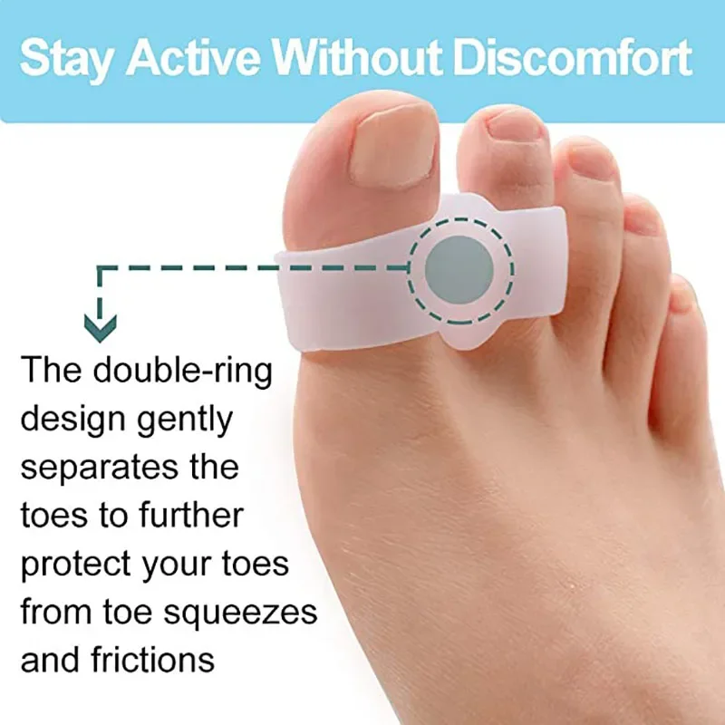 1pair Silicone Two Hole Toe Se - Toe Separator Silicon incelemesi ve fiyatı